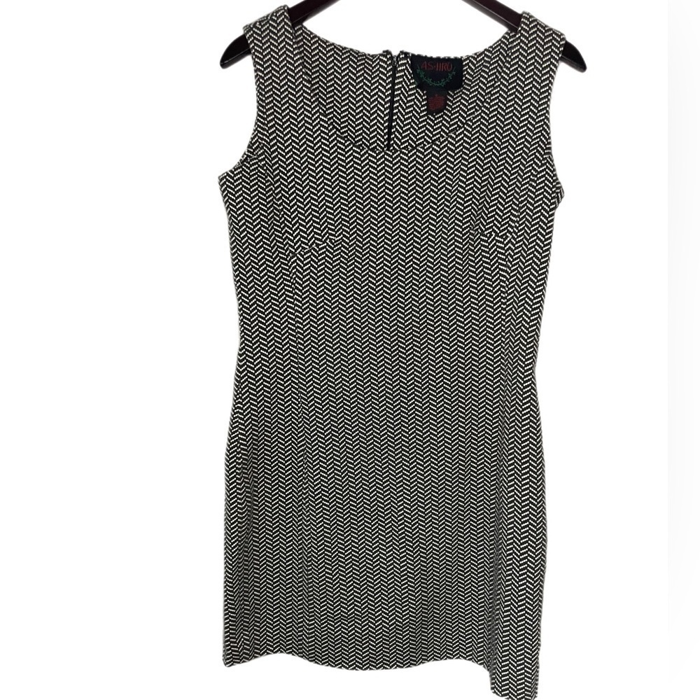 Ashro Black and White Print Dress Womens Size 8
